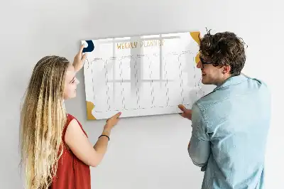 Lavagna magnetica per scrivere pianificatore settimanale