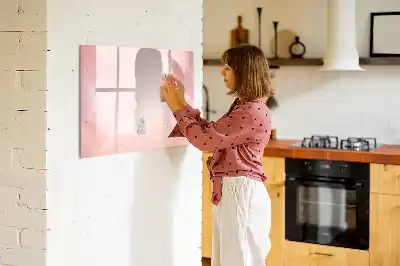 Lavagna magnetica per disegnare colore marmo rosa