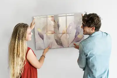 Lavagna magnetica con stampa di piante ad acquerello