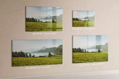 Lavagna magnetica per disegnare tema montagne e pianura