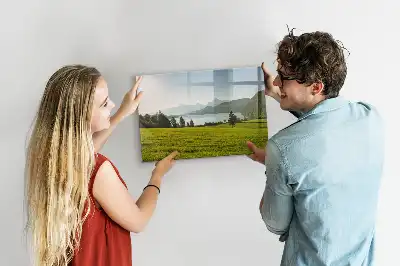 Lavagna magnetica per disegnare tema montagne e pianura