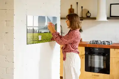 Lavagna magnetica per disegnare tema montagne e pianura