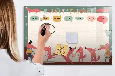 Lavagna magnetica per scrivere pianificatore settimanale per bambini