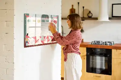 Lavagna magnetica per scrivere pianificatore settimanale per bambini