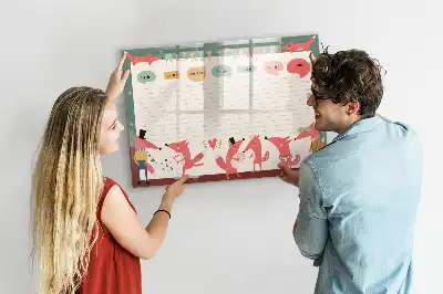 Lavagna magnetica per scrivere pianificatore settimanale per bambini