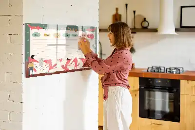 Lavagna magnetica per scrivere pianificatore settimanale per bambini