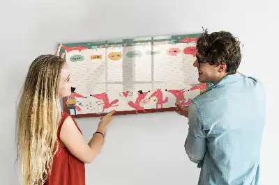 Lavagna magnetica per scrivere pianificatore settimanale per bambini