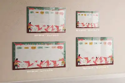 Lavagna magnetica per scrivere pianificatore settimanale per bambini