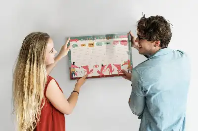 Lavagna magnetica per scrivere pianificatore settimanale per bambini