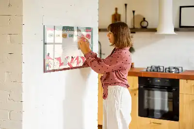 Lavagna magnetica per scrivere pianificatore settimanale per bambini