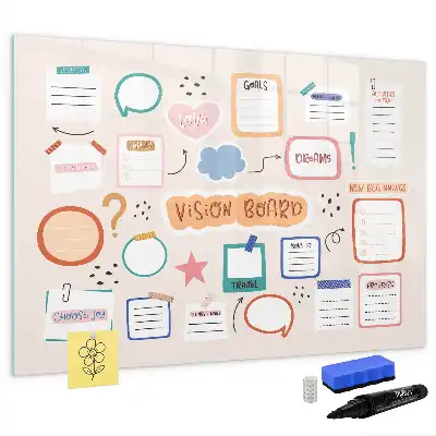 Lavagna magnetica per disegnare versione colorata vision board