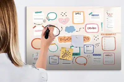 Lavagna magnetica per disegnare versione colorata vision board