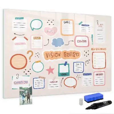 Lavagna magnetica per disegnare versione colorata vision board