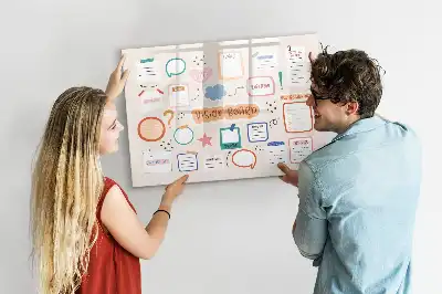 Lavagna magnetica per disegnare versione colorata vision board