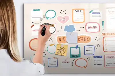 Lavagna magnetica per disegnare versione colorata vision board