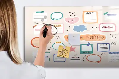 Lavagna magnetica per disegnare versione colorata vision board