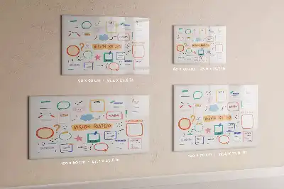 Lavagna magnetica per disegnare versione colorata vision board