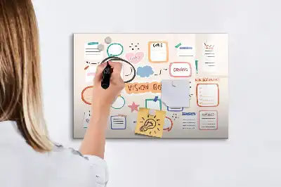 Lavagna magnetica per disegnare versione colorata vision board