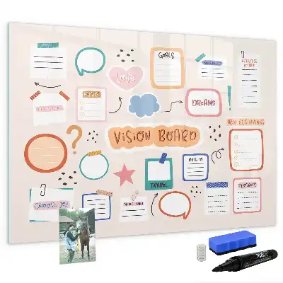 Lavagna magnetica per disegnare versione colorata vision board