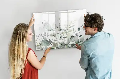 Lavagna magnetica con stampa di foglie di piante