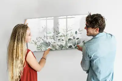 Lavagna magnetica con stampa di foglie di piante