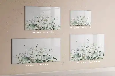 Lavagna magnetica con stampa di foglie di piante