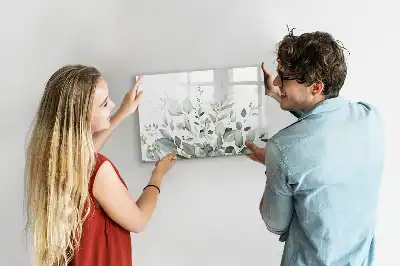 Lavagna magnetica con stampa di foglie di piante