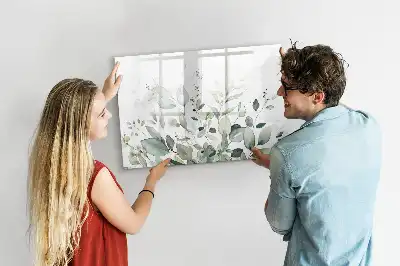 Lavagna magnetica con stampa di foglie di piante