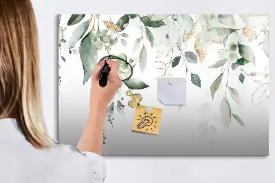 Lavagna magnetica per disegnare con motivo foglie di piante