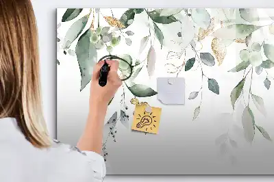 Lavagna magnetica per disegnare con motivo foglie di piante