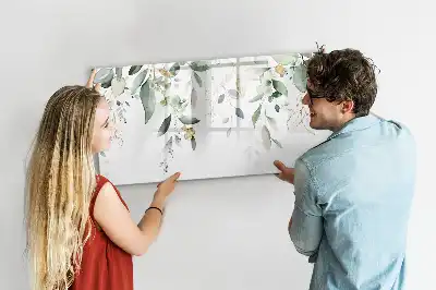 Lavagna magnetica per disegnare con motivo foglie di piante
