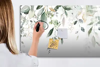 Lavagna magnetica per disegnare con motivo foglie di piante