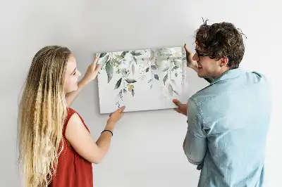 Lavagna magnetica per disegnare con motivo foglie di piante