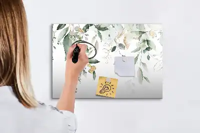 Lavagna magnetica per disegnare con motivo foglie di piante