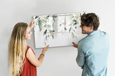 Lavagna magnetica per disegnare con motivo foglie di piante