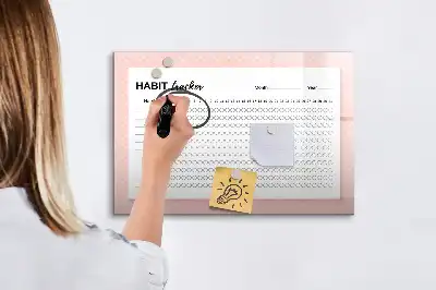 Lavagna magnetica per scrivere tracciatore di abitudini
