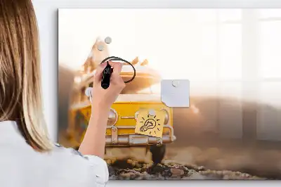 Lavagna magnetica per disegnare a tema vacanze in auto