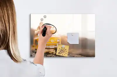 Lavagna magnetica per disegnare a tema vacanze in auto
