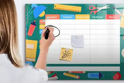 Lavagna magnetica per scrivere orario delle lezioni