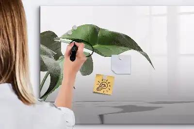 Lavagna magnetica per disegnare motivo foglie astratte