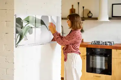 Lavagna magnetica per disegnare motivo foglie astratte