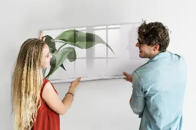 Lavagna magnetica per disegnare motivo foglie astratte