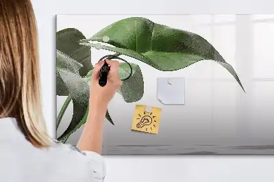 Lavagna magnetica per disegnare motivo foglie astratte