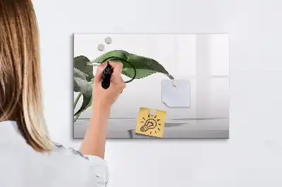 Lavagna magnetica per disegnare motivo foglie astratte