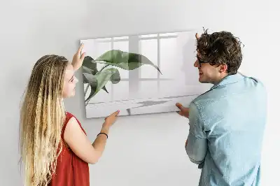 Lavagna magnetica per disegnare motivo foglie astratte