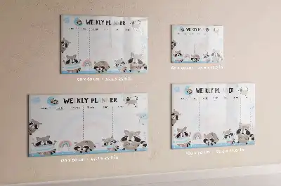 Lavagna magnetica per scrivere pianificatore settimanale per bambini