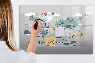 Lavagna magnetica per disegnare a forma di mappa a fumetto