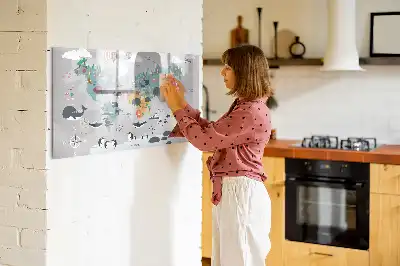 Lavagna magnetica per disegnare a forma di mappa a fumetto