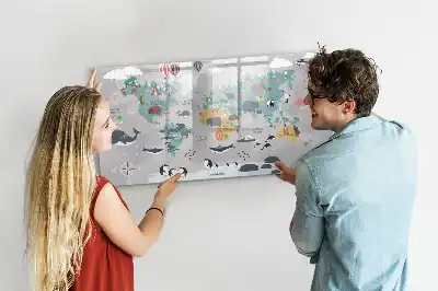 Lavagna magnetica per disegnare a forma di mappa a fumetto