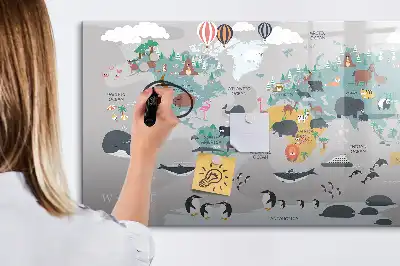Lavagna magnetica per disegnare a forma di mappa a fumetto